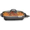 Presto 07072 Slimline Griddle (Black, 22") and Presto 06858 Slimline Skillet with Glass Cover (Electric, 16 Inch, Black) view 3