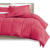 Wega Linen Pink California King/King Size 4 Piece-Duvet Cover Set 100% Egyptian Cotton Zipper Quilt Cover with Extra Fluffy Baffle Box Comforter(4 Piece-Duvet Cover+Comforter+2 Pillow Shams) view 1