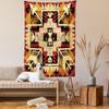 Ambesonne Arrow Tapestry Queen Size, Inspired Pattern Graphic Design Abstract Art Earth Tones, Wall Hanging Bedspread Bed Cover Wall Decor, 88" X 88", Cream Marigold view 2