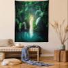 Ambesonne Jungle Tapestry Queen Size, Tropical Lake Mangrove Rainforest Pathway Through Sri Lanka Travel Destination, Wall Hanging Bedspread Bed Cover Wall Decor, Queen Size, Green Teal view 1