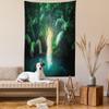 Ambesonne Jungle Tapestry Queen Size, Tropical Lake Mangrove Rainforest Pathway Through Sri Lanka Travel Destination, Wall Hanging Bedspread Bed Cover Wall Decor, Queen Size, Green Teal view 2