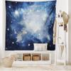 Ambesonne Constellation Tapestry King Size, Blue Galaxies in Night Sky Celestial Image Stars Fog, Wall Hanging Bedspread Bed Cover Wall Decor, 104" X 88", Pale Blue Dark Blue view 2