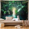 Ambesonne Jungle Tapestry King Size, Tropical Lake Mangrove Rainforest Pathway Through Sri Lanka Travel Destination, Wall Hanging Bedspread Bed Cover Wall Decor, King Size, Green Teal view 1
