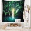 Ambesonne Jungle Tapestry King Size, Tropical Lake Mangrove Rainforest Pathway Through Sri Lanka Travel Destination, Wall Hanging Bedspread Bed Cover Wall Decor, King Size, Green Teal view 2