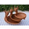 Hand-Woven Lagerung Baske Rattan Gewebt Obstkorb Niedlichen Tier Geformt Brot Obst Lebensmittel Frhstck Display Box Kunsthandwerk-dekor view 3