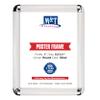 M&T Displays Snap Poster Frame 8.5x11 Inch Silver 1" Aluminum Profile Front Loading Wall Mounting Photo Picture Document Certificate Sign Holder Round Corner Anti Glare Cover view 1