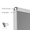 M&T Displays Snap Poster Frame 8.5x11 Inch Silver 1" Aluminum Profile Front Loading Wall Mounting Photo Picture Document Certificate Sign Holder Round Corner Anti Glare Cover view 2