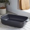 Casafina Ceramic 16" x 10.5" Rectangular Baker - Pacifica Collection, Seed Grey | Oven & Dishwasher Safe Bakeware | Food Safe Glazing | Restaurant Quality Dinnerware view 2