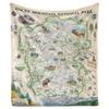 Xplorer Maps Rocky Mountain National Park Fleece Blanket | 58" x 50" Throw Blanket | Hand-Drawn Original Art | view 3