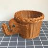 Rattan Gewebt Obstkorb Imitation Deer Brot Korb Obst Schalen Tablett Gemse Snack Korb Neuheit Tier Geformt Alte Ratte-Fawn view 3