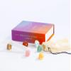 Shoppe Geo Crystal Collection Meditation Stones Set with Rose Quartz, Blue Calcite, Yellow Jade, Sandstone, Carnelian, Natural Selenite Wand, Set of 7 view 3