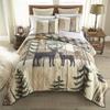 Donna Sharp King Polyester Bedding Set - 3 Piece - Painted Deer Lodge Quilt Set with King Quilt and Two Standard Pillow Shams - Machine Washable view 1