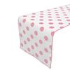 Classic Modern Simple Polka Dots Cotton Table Runner Home Table Decoration Wedding Parties Showers Events Holiday Dcor (12" by 120", Pink/White) view 1