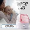 Zulay Home Cool Mist Humidifiers For Bedroom (2.2L Water Tank) - Quiet Ultrasonic Humidifiers For Large Room with Auto Shutoff Feature - Air Humidifier For Plants, Nursery, Kids Room (Pink) view 2