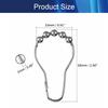 Aicosineg 12pcs Iron Metal Shower Curtain Ring Hooks for Home Decoration Bathroom Curtains Liners Bedroom Silver Tone view 3