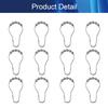 Aicosineg 12pcs Iron Metal Shower Curtain Ring Hooks for Home Decoration Bathroom Curtains Liners Bedroom Silver Tone view 4