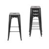 JIASEN Metal Indoor Outdoor Counter Height Bar Chairs Stools Set of 4 view 1