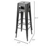 JIASEN Metal Indoor Outdoor Counter Height Bar Chairs Stools Set of 4 view 3
