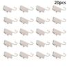 Aicosineg 20pcs Metal Curtain Clip Rings Hooks 0.36'' x 0.47'' (WxH) Drapery Ring for Office Home Decoration Bedrooms Window Curtain Rods Silver Tone view 2