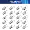 Aicosineg 20pcs Metal Curtain Clip Rings Hooks 0.36'' x 0.47'' (WxH) Drapery Ring for Office Home Decoration Bedrooms Window Curtain Rods Silver Tone view 4