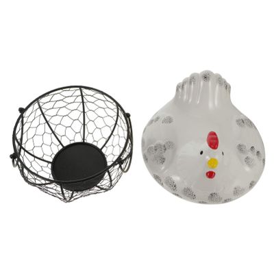1pc Egg Basket Iron Snack Basket Iron Storage Basket Basket Home Desktop Adornment Home Decor Egg Holder