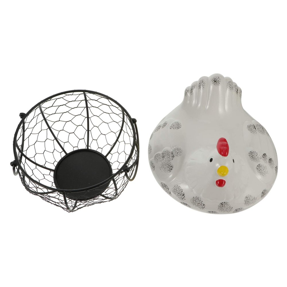 1pc Egg Basket Iron Snack Basket Iron Storage Basket Basket Home Desktop Adornment Home Decor Egg Holder