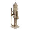 AREOhome Nutcracker, Small, Wood, Unfinished, Beige, Solid, Classic, Christmas, Decorative view 1