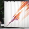 Ambesonne Abstract Shower Curtain, Ombre Elements with Geometrical Thick Lines Vivid Ray Design Art, Cloth Fabric Bathroom Decor Set with Hooks, 69" W x 84" L, Dark Orange view 3