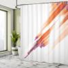 Ambesonne Abstract Shower Curtain, Ombre Elements with Geometrical Thick Lines Vivid Ray Design Art, Cloth Fabric Bathroom Decor Set with Hooks, 69" W x 84" L, Dark Orange view 4