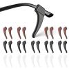 SMARTTOP 20 Pairs Anti-Slip Eyeglass Ear Grips Hook, Comfortable Silicone Elastic Eyeglasses Temple Tips Sleeve Retainer-For Eyeglasses Sunglasses Spectacles Glasses(Black+Clear+Brown) view 1
