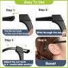 SMARTTOP 20 Pairs Anti-Slip Eyeglass Ear Grips Hook, Comfortable Silicone Elastic Eyeglasses Temple Tips Sleeve Retainer-For Eyeglasses Sunglasses Spectacles Glasses(Black+Clear+Brown) view 3