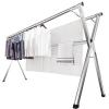JAUREE 63 Inches Clothes Drying Rack, Drying Rack Clothing Folding Indoor Outdoor, Heavy Duty Stainless Steel Laundry Rack, Foldable Portable Large Clothes Rack Garment Rack with 20 Windproof Hooks view 1