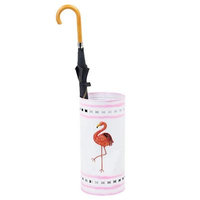 Umbrella Racks White Metal Umbrella Stand Umbrella Holder, Round Floor-Standing Iron Umbrella Stand Umbrella Holder, Storage Bucket for 6-10 Umbrellas, 21X47cm