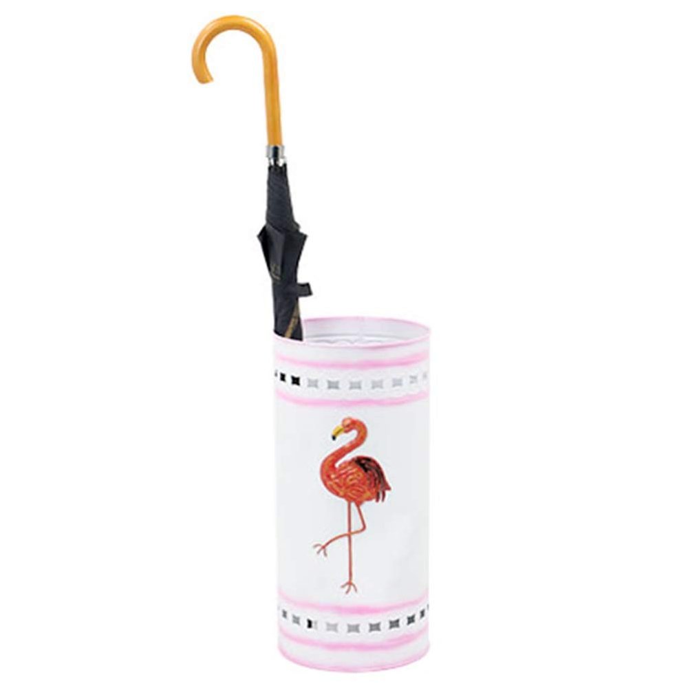 Umbrella Racks White Metal Umbrella Stand Umbrella Holder, Round Floor-Standing Iron Umbrella Stand Umbrella Holder, Storage Bucket for 6-10 Umbrellas, 21X47cm