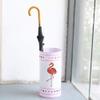 Umbrella Racks White Metal Umbrella Stand Umbrella Holder, Round Floor-Standing Iron Umbrella Stand Umbrella Holder, Storage Bucket for 6-10 Umbrellas, 21X47cm view 3
