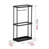 Umbrella Racks Black Metal Umbrella Stand Umbrella Holder, Modern and Simple Floor-Standing Iron Umbrella Stand Umbrella Holder, Home and Office Decoration Umbrella Drain Stand, 21X47cm view 2