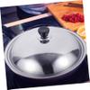 Cabilock Stainless Steel Pot Cover Lid Universal Pan Lid Stainless Steel Cooking Pot Cover Cookware Lid Replacement For Skillets Frying Pans 32CM view 2