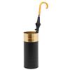 Umbrella Racks Black Gold Metal Umbrella Stand Umbrella Holder, with Mobile Drip Tray and 4 Hooks, Home Corridor Entrance Umbrella Cane Storage Bucket, 21X47cm view 1