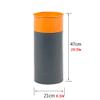 Umbrella Racks Metal Umbrella Stand Umbrella Holder, Modern and Simple Home Office Umbrella Cane Storage Bucket, with Mobile drip Tray and 4 Hooks, 21X47cm (Color : Grey+Orange) view 2