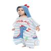 TONWHAR Kids Bath/Pool/Beach Hooded Poncho Towel-Cartoon Animal Pattern Cotton Beach Towel for Baby and Kids (Dinosaur, 5-9 Years/Height:43.3"-51.2") view 1