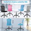 BestShop Home Office Chair, Computer Desk Chair, Mid Back Mesh Height Adjustable Small Modern Task Chairs, No Armrest Rolling Swivel Chairs with Wheels, Blue view 2