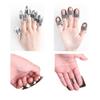 6 Pack Stainless Steel Finger Protector, Finger Guard, Chef Thumb Saver, Safe Fingertip Covers, Food Chopping Kitchen Tool for Slicing Cutting Dicing Vegetables Fruit Peeling view 4