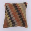 16''x20'' Zigzag Home Decor Pillowcase, Turkish Kilim Pillow Throw, Unique Designed Kilim Pillow Cover, Bed Room Pillowcase, Boho Sofa Pillow Cover, Ethnic Pillow Throw, Bohemian Decor Pillowcase view 3
