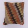16''x20'' Zigzag Home Decor Pillowcase, Turkish Kilim Pillow Throw, Unique Designed Kilim Pillow Cover, Bed Room Pillowcase, Boho Sofa Pillow Cover, Ethnic Pillow Throw, Bohemian Decor Pillowcase view 4