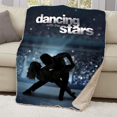 ABC Dancing with The Stars Silhouette Sherpa Blanket - Officially Licensed - 50" x 60"