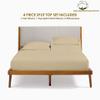 Split Head King Sheets for Adjustable Beds FlexTop Dreams Egyptian Giza Bedsheets, 100% Giza Cotton Soft Breathable and Cool Sheet Set 19-Inch Deep-Pockets King Sheet Sets- |39" FlexTop King, Taupe| view 4