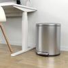 iTouchless SoftStep 5.3 Gallon Small Bathroom Trash Can with Odor Filter and Removable Inner Bucket, Stainless Steel, 20 Liter Semi-Round Step Pedal Garbage Bin for Bedroom, Home Office Cubicle view 4