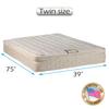 Dream Solutions USA DS USA Dream World Inner Spring Pillowtop (Eurotop) Medium Soft Mattress Only with Mattress Cover Protector - Fully Assembled, Orthopedic (Twin 39"x75"x10") view 2