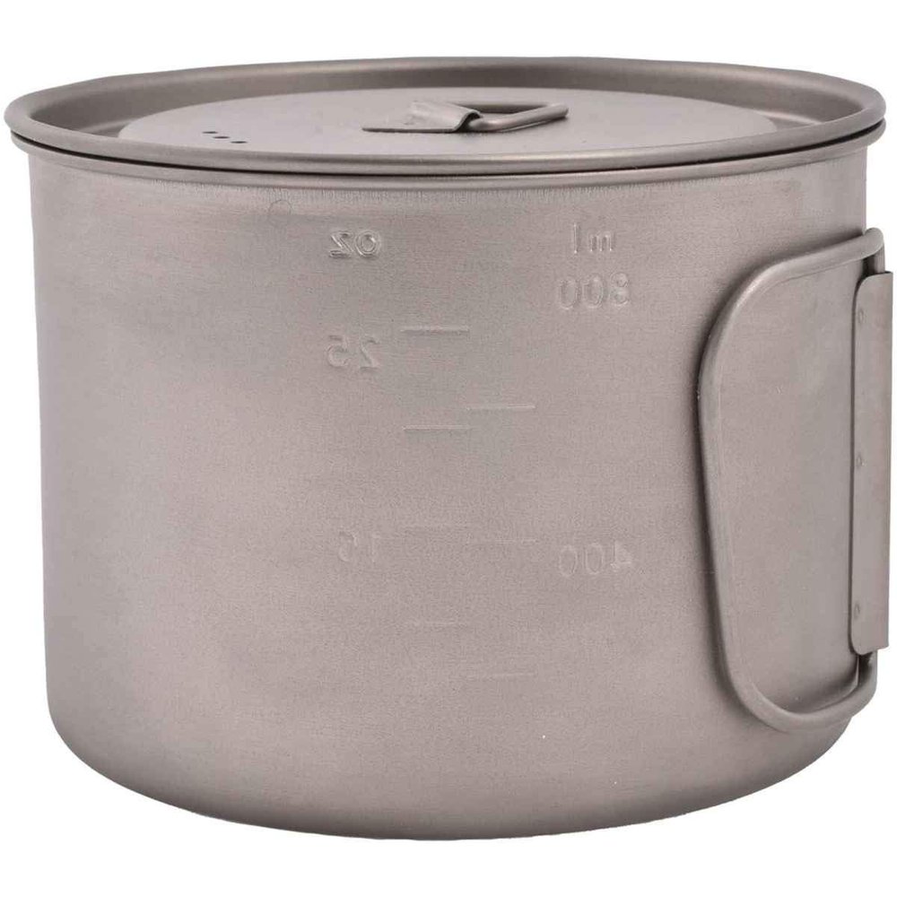 Olicamp Titanium Space Saver Camping Cooking Pot with Lid