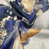 Abstract Navy Blue Marble Shower Curtain 72x72 Gold Grey Marble Ink Texture Bathroom Curtain Luxury Modern Bathroom Decor 72x72 Inch Waterproof Polyester Fabric view 4